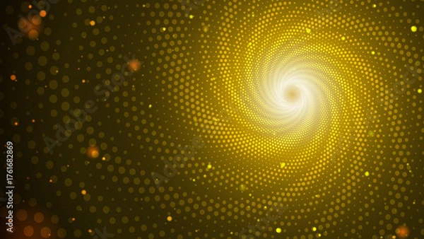 Obraz 渦を巻くドットサークル
