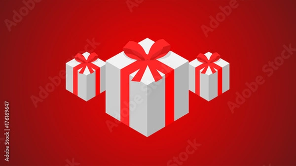 Obraz christmas_presents-red