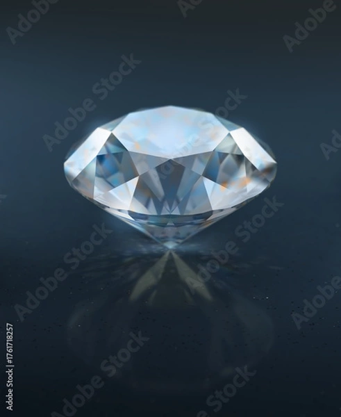Obraz diamond on a shiny blue background