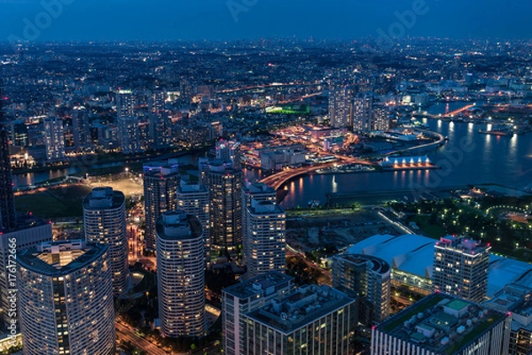 Fototapeta 横浜港の夜景