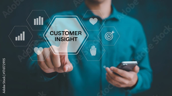 Fototapeta Unlock powerful customer insights with advanced data analytics and strategic business growth tools.