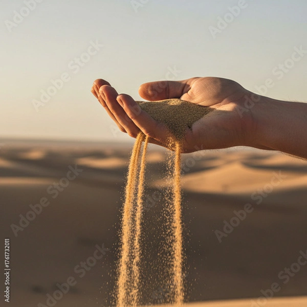 Obraz hand holding sand