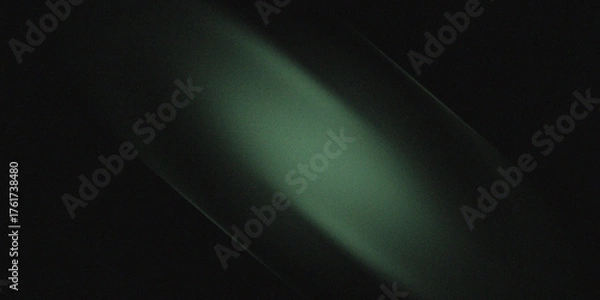 Obraz Soft green light color gradation on black background.