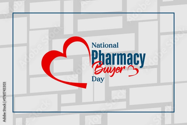 Fototapeta National Pharmacy Buyer Day holiday Concept Vector