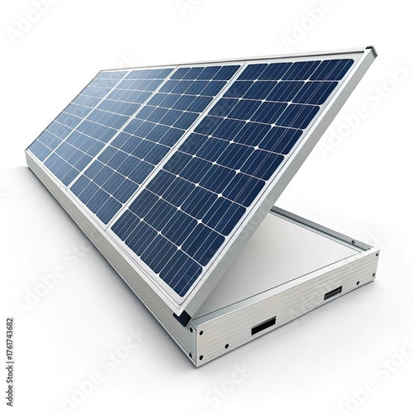 Obraz solar panels on white background
