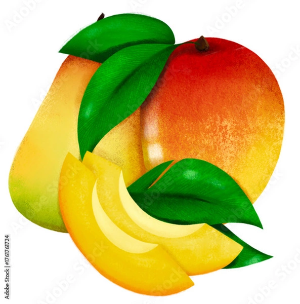Obraz Mango fruit illustration