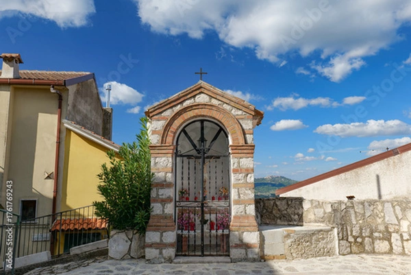 Fototapeta A small chapel in Montefalcione, a village in the province of Avellino, Italy.