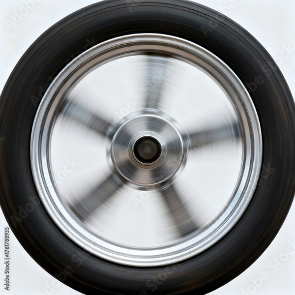 Obraz car wheel on white background