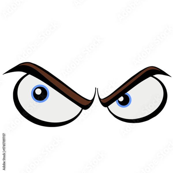 Obraz angry eye cartoon