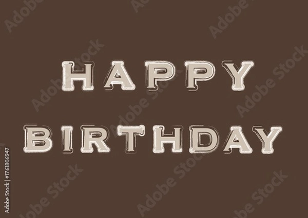 Obraz Gold Happy Birthday Title Logo