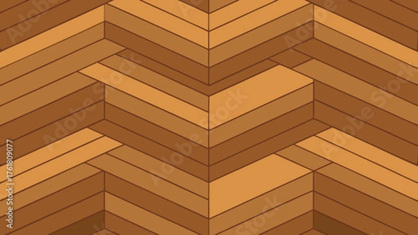 Obraz rustic herringbone wooden floor illustration