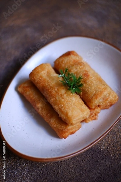 Obraz A plate of fried sosis solo 