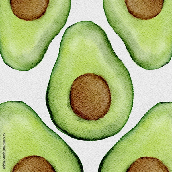 Obraz Avocado background watercolor
