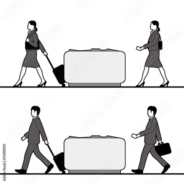 Obraz ビジネスマンと公共交通