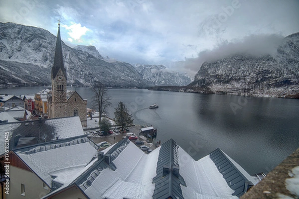 Fototapeta Beautiful Hallstatt in Austrian Alps
