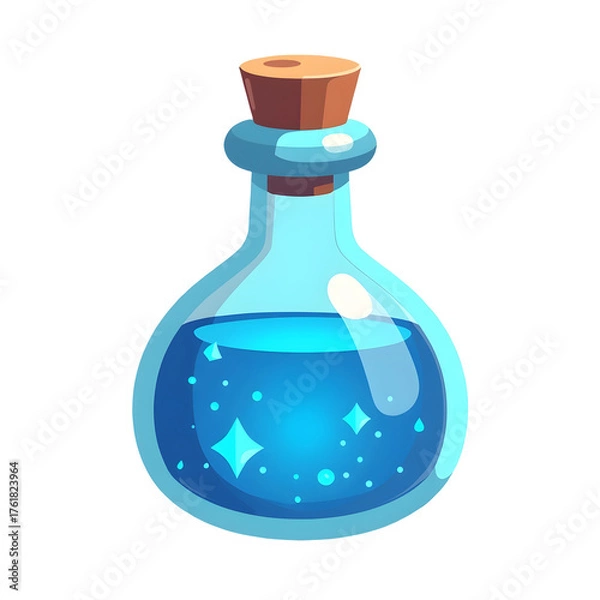 Obraz Blue Magic Potion Bottle