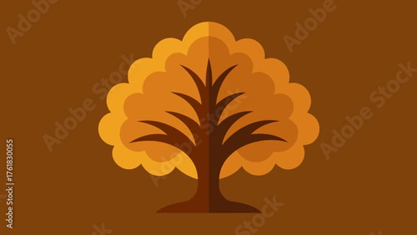 Obraz Smooth Oak Wall Wallpaper Illustration