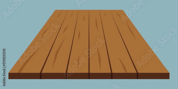 Obraz Weathered Oak Plank Flooring Illustration