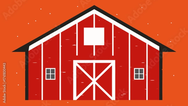 Obraz Weathered Reclaimed Barn Wall Illustration