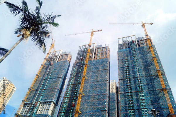 Obraz Residential developments under construction in Shenzhen, China