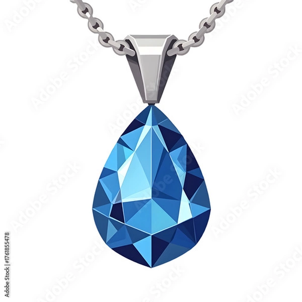 Obraz Blue Sapphire Necklace Icon