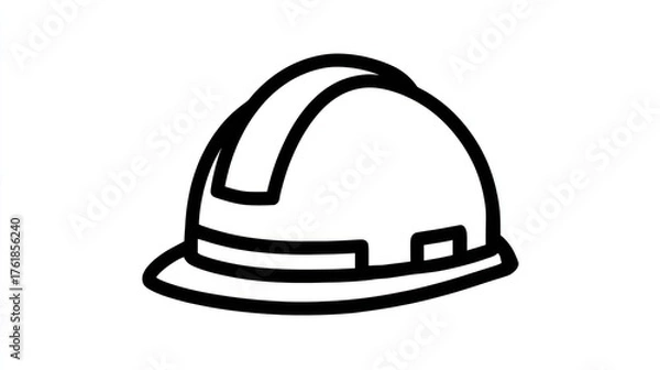 Fototapeta Simple safety helmet illustration
