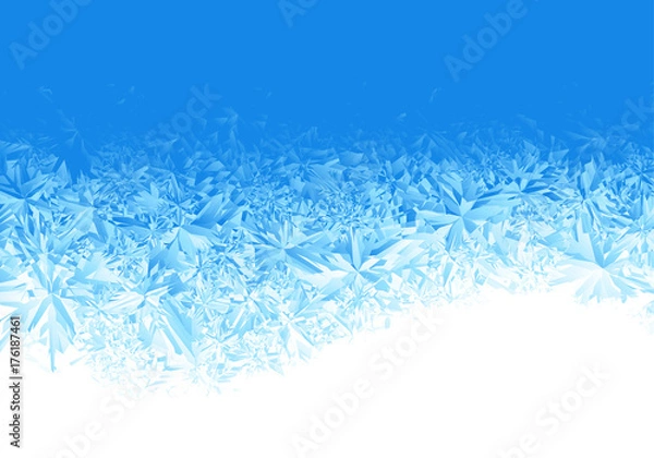 Obraz Winter blue ice frost background