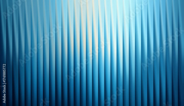 Fototapeta Abstract gradient of vertical blue and white lines, creating a sense of depth and movement