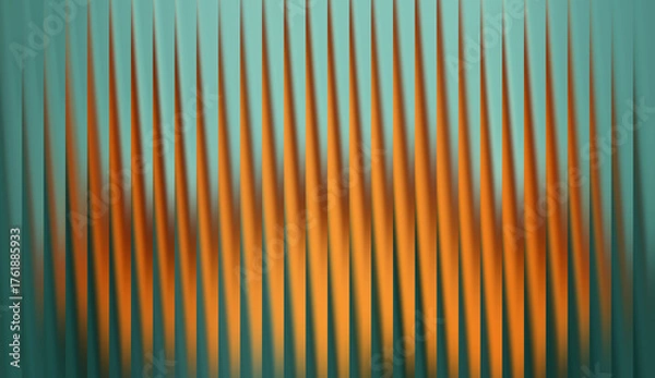 Fototapeta A mesmerizing abstract pattern in shades of teal and orange, creating a visually captivating composition. The intricate lines and gradients add depth and dimension to the artwork.