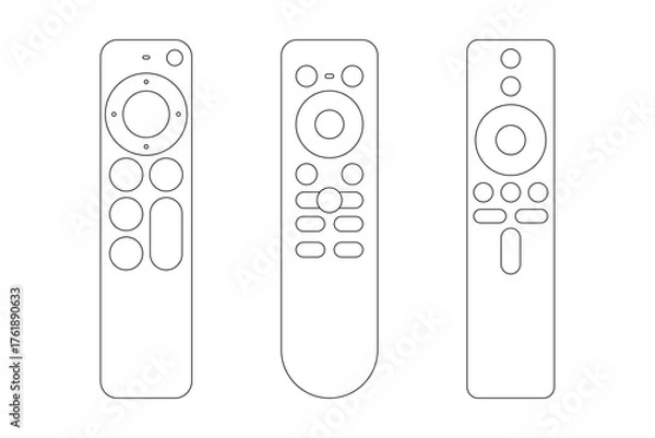 Obraz Modern TV remote/controller wireframe!
