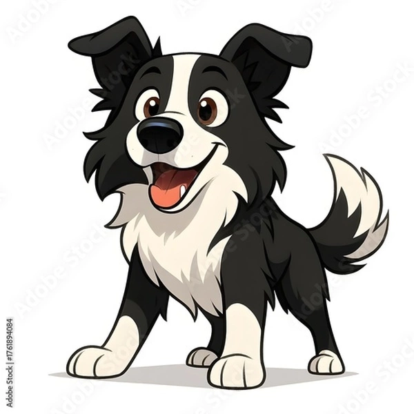 Obraz 보더콜리, 애니메이션 아트, jpeg (Border Collie, animation art, jpeg)