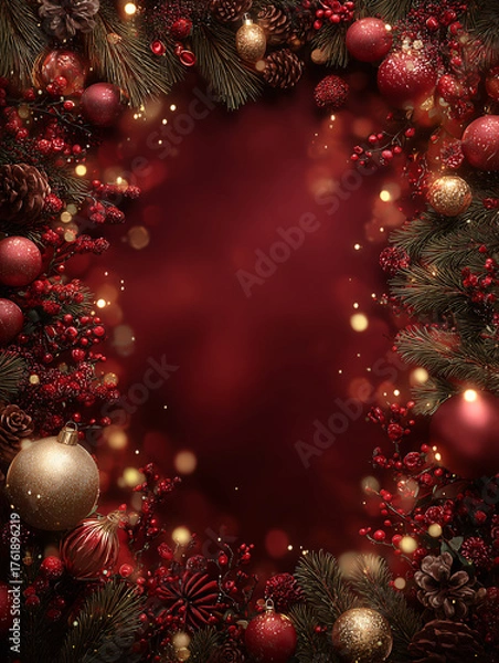 Obraz red christmas background