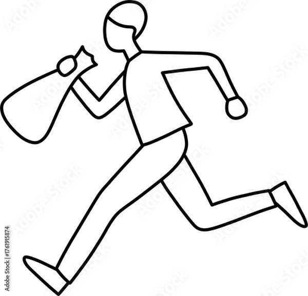 Obraz 줍깅 남자 흑백