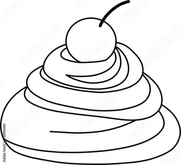 Obraz 체리 휘핑 흑백