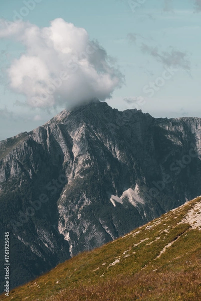 Obraz mountain peaks with clouds