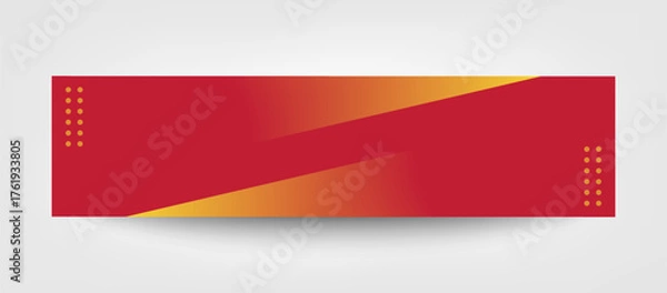 Obraz Red and Orange Gradient LinkedIn Banner Background Design Template