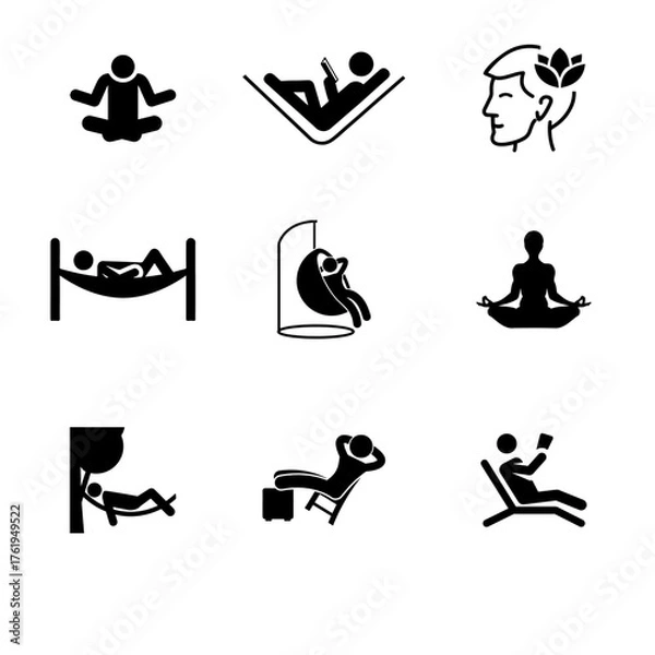 Fototapeta Relax icon set