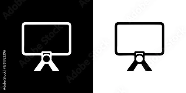 Fototapeta laptop or computer screen vector logo