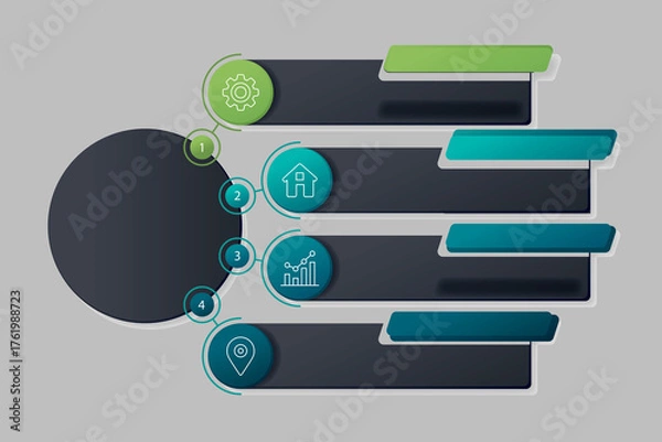 Fototapeta modern design template for infographics