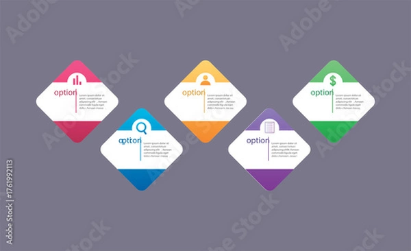 Fototapeta modern design template for infographics