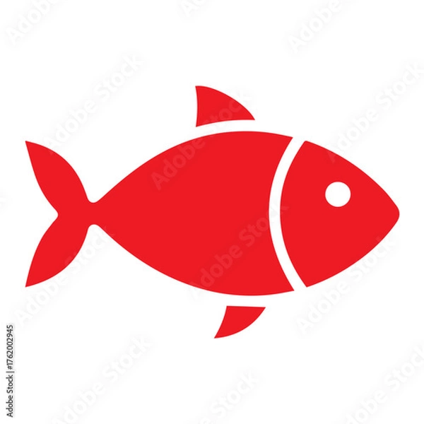 Obraz fish icon or logo symbol solid vector illustration 