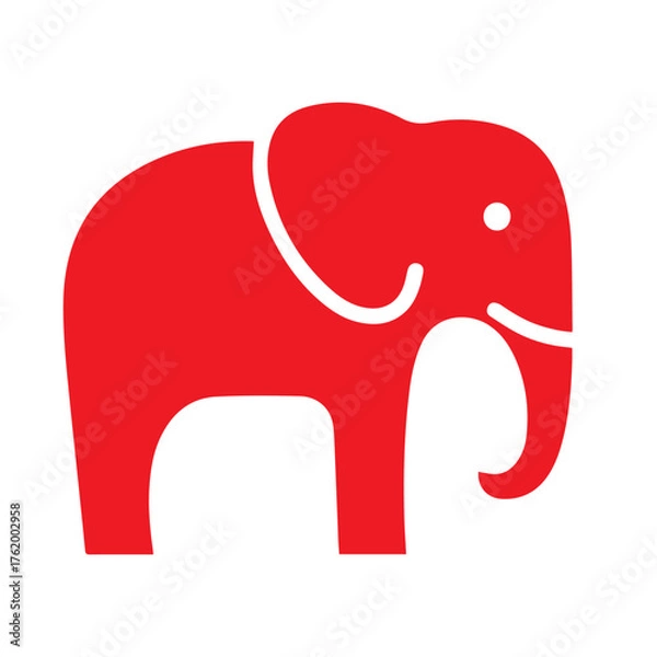 Obraz elephant icon or logo symbol solid vector illustration 