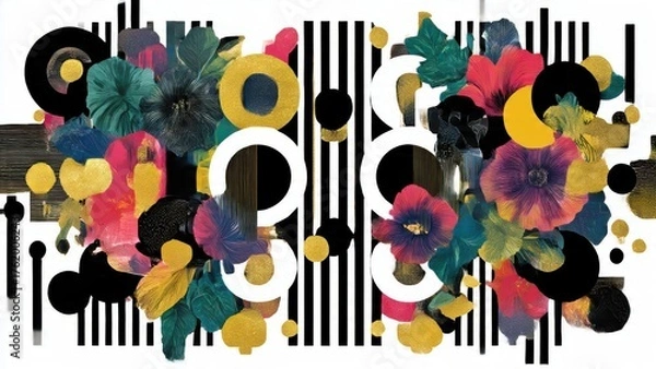 Obraz Harmony Abstract Floral Collage