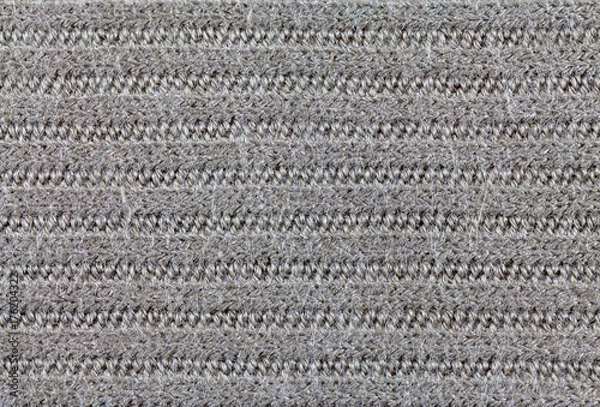 Fototapeta Knit woolen texture. Fabric grey background