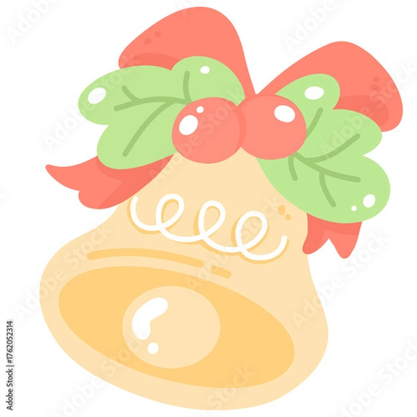 Obraz Cute Christmas Bell Illustration