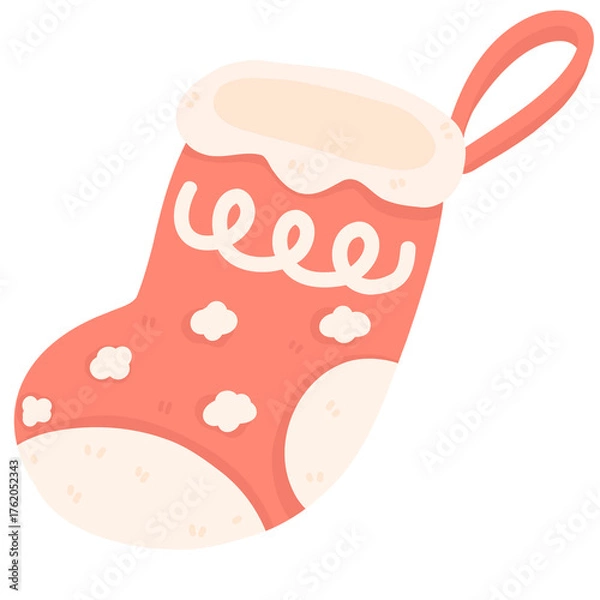Obraz Cute Christmas Stocking Illustration