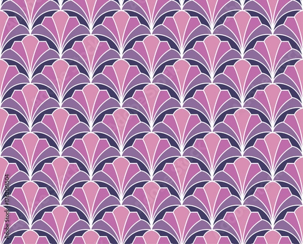 Obraz Seamless art deco abstract pattern. Geometric modern background. Vector illustration.