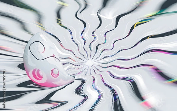 Obraz Abstract Shape Isolated Transparent Vortex Illustration