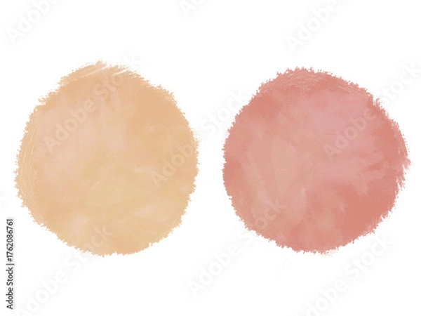 Fototapeta 水彩　円形　ポイント　素材