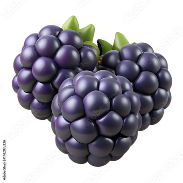 Obraz Isolated blackberries close-up